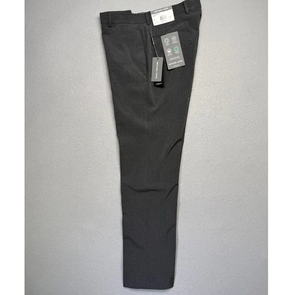 Michael Kors Men's Classic Fit Fall Pattern Pants  Dark Gray 32x32 $95